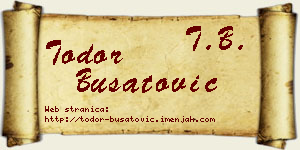 Todor Bušatović vizit kartica